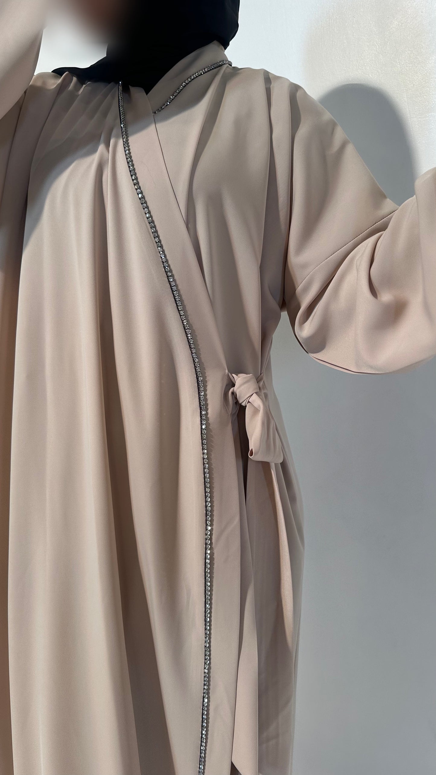 Robe strass beige
