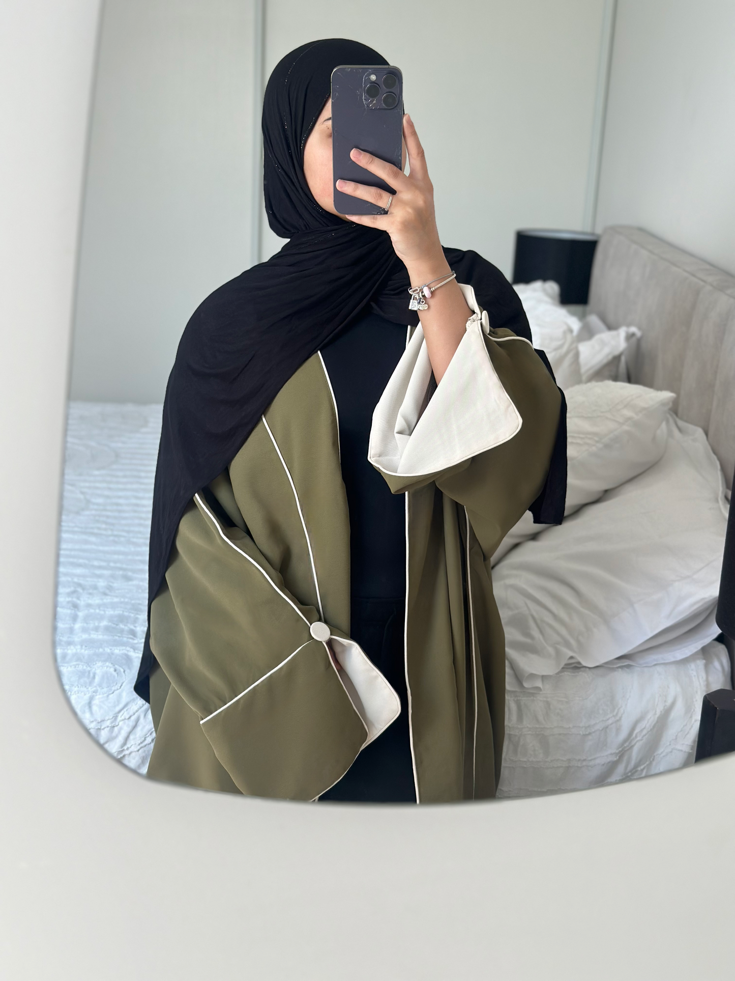 Kimono NOUR - Kaki/ Beige