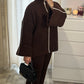 Ensemble en laine Marron