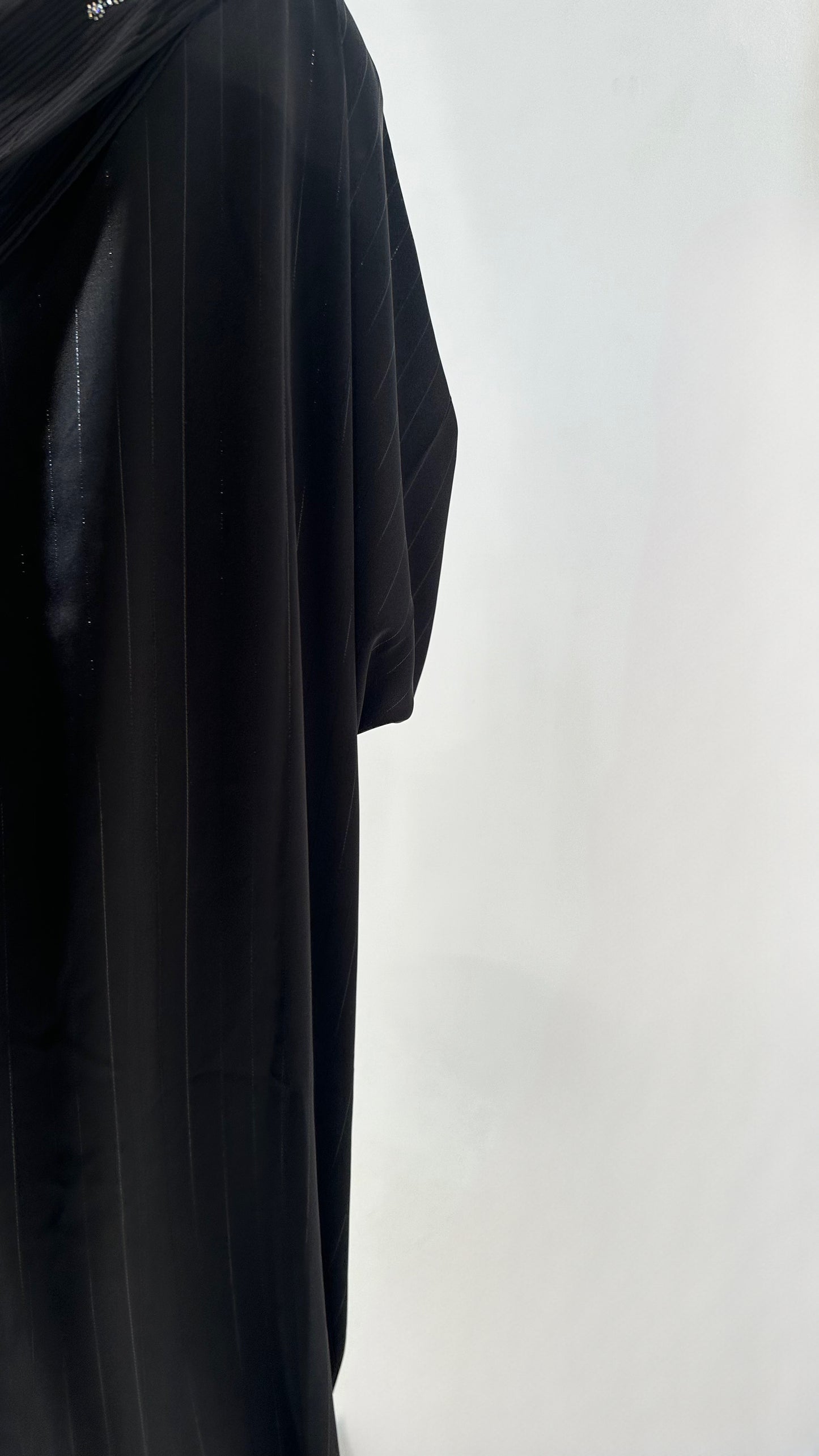 Kimono satin liseret Noir
