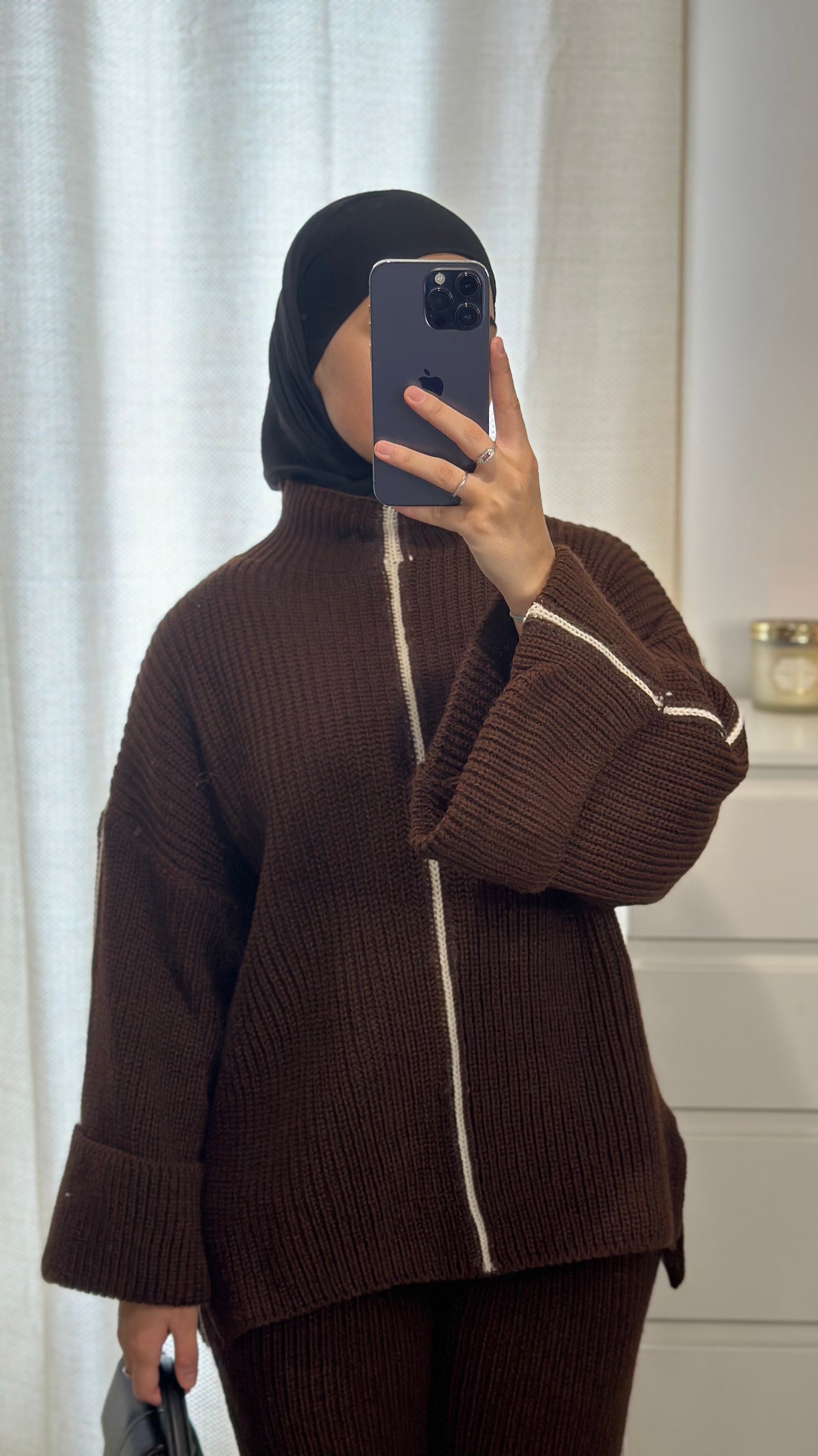 Ensemble en laine Marron