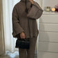 Ensemble en laine Taupe