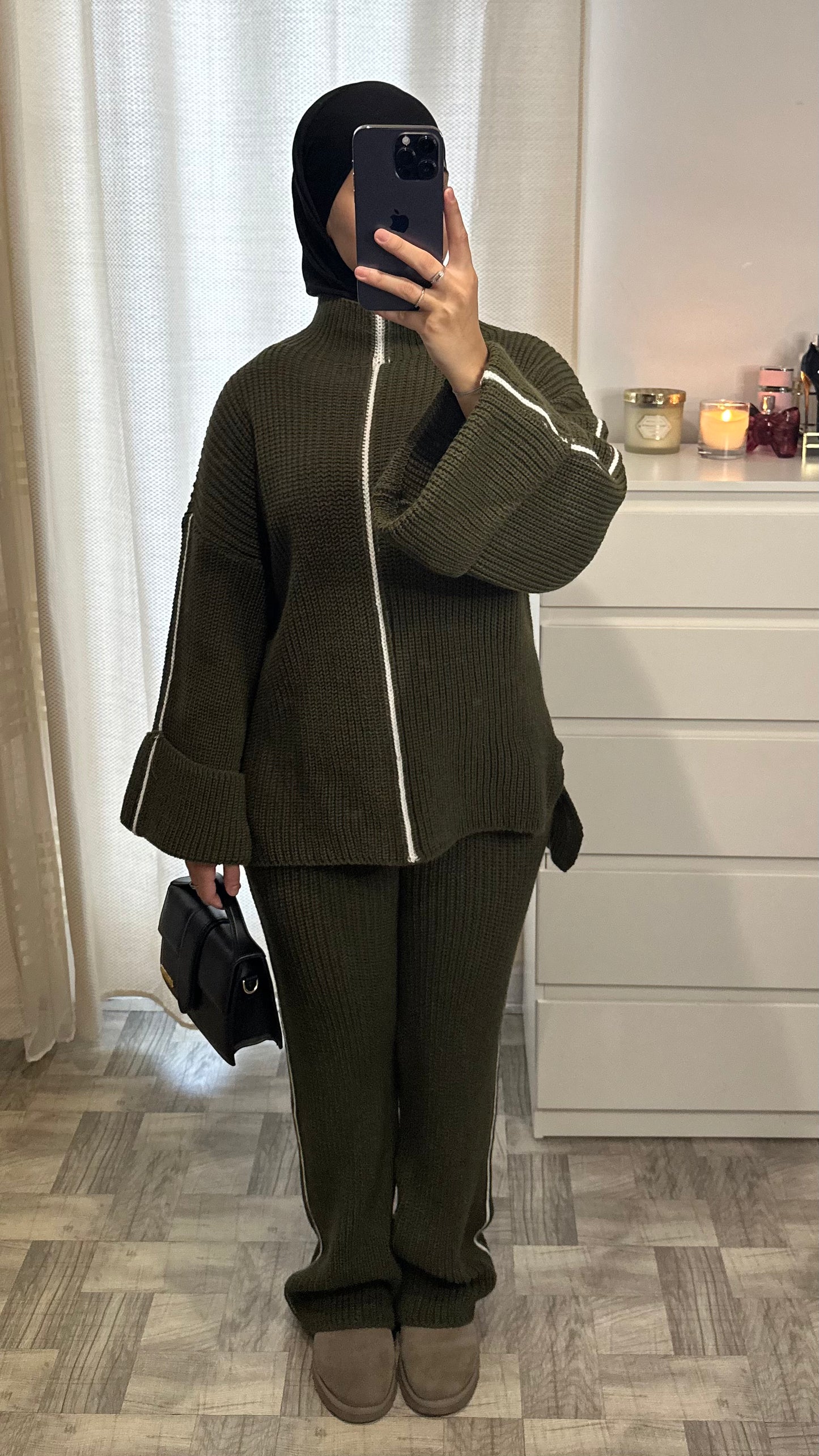 Ensemble en laine Vert