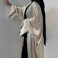 Kimono satin liseret Beige