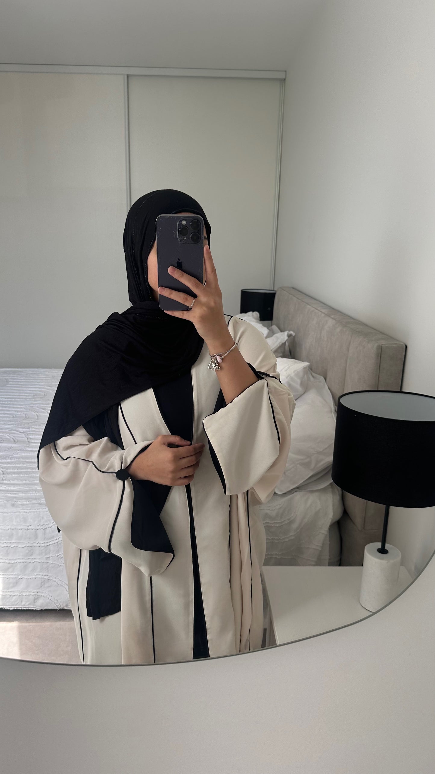 Kimono NOUR - Beige/ Noir