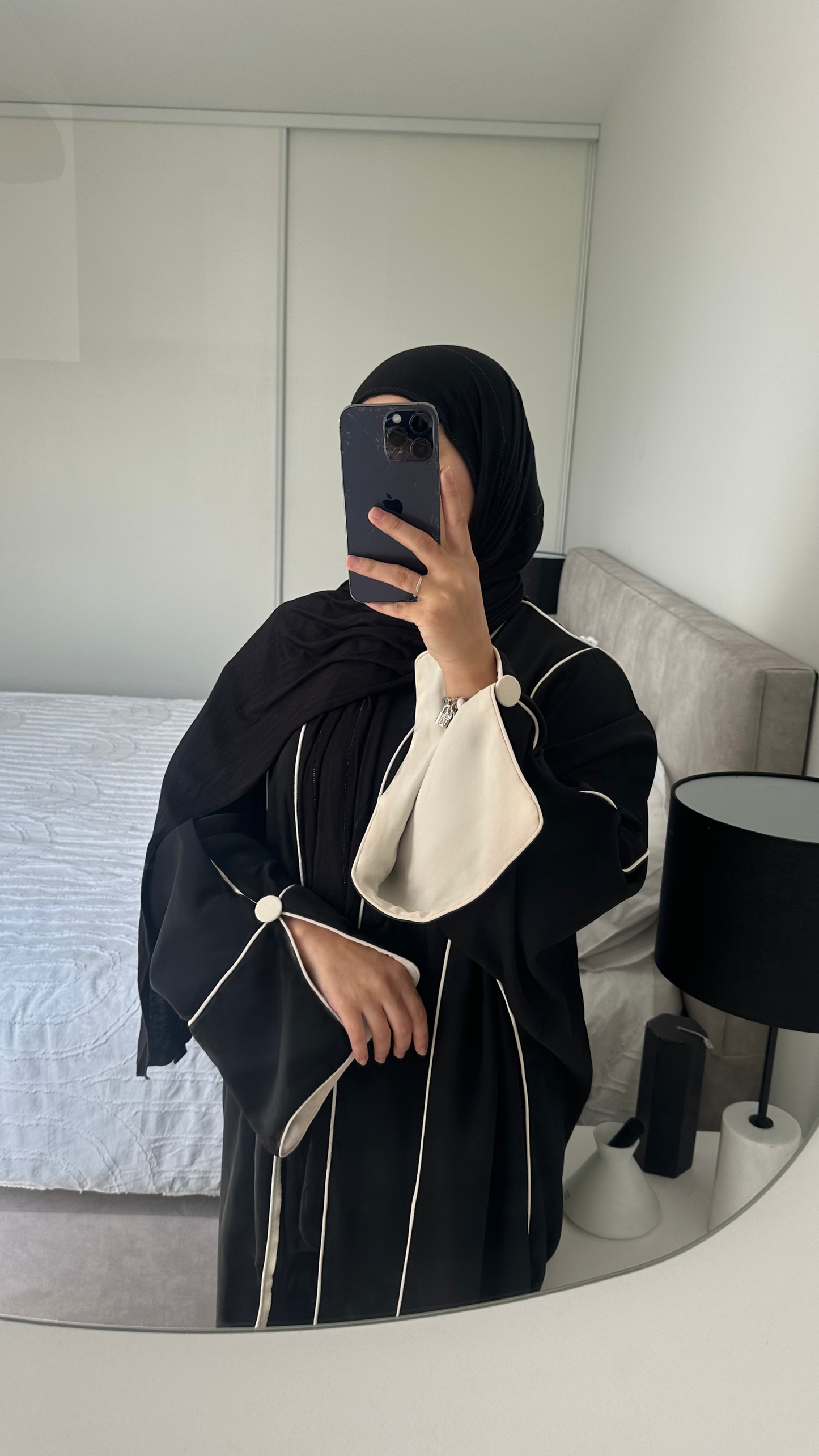 Kimono NOUR - Noir/Beige