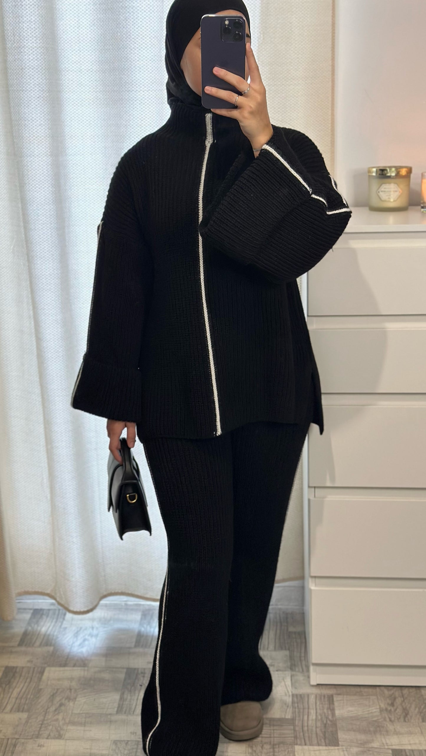 Ensemble en laine noir