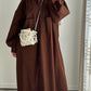Robe chemises bouffante Marron