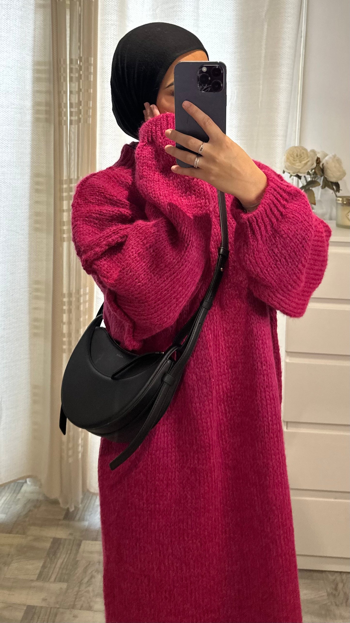 Robe Pull Oversize Rose