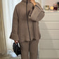 Ensemble en laine Taupe