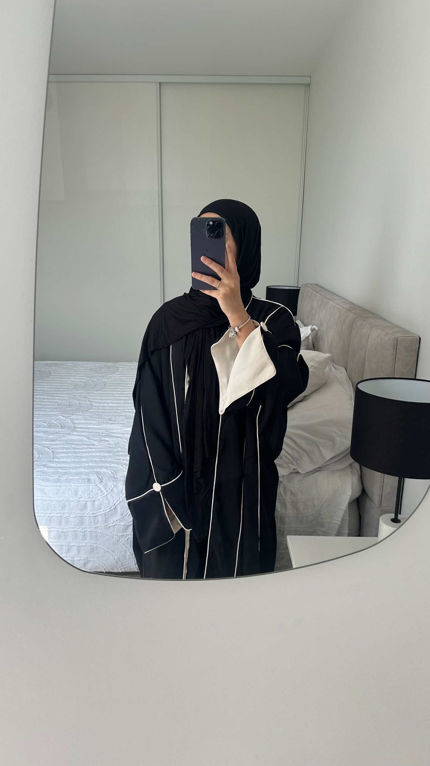 Kimono NOUR - Noir/Beige