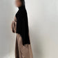 Kimono satiné rayé taupe