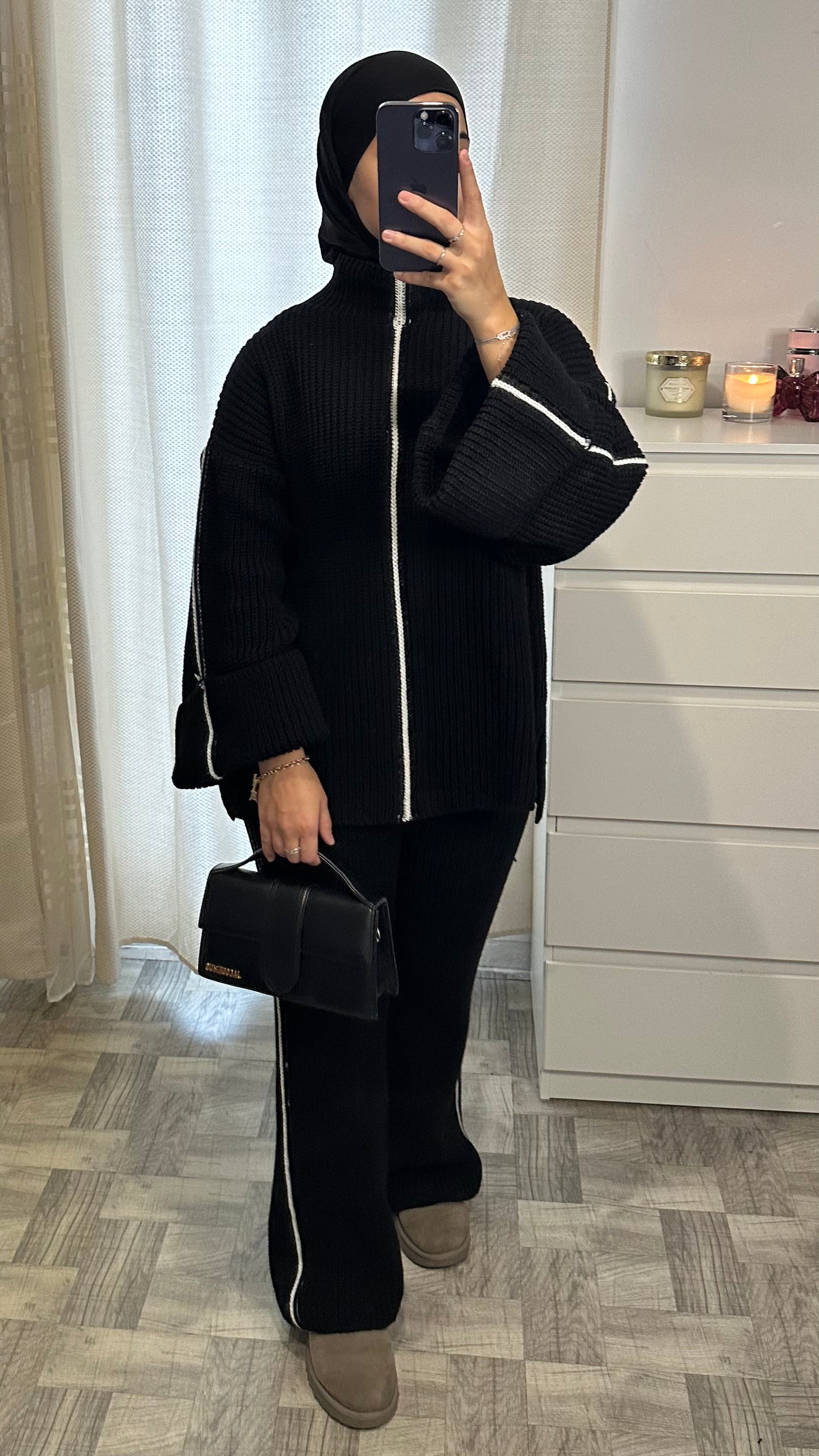 Ensemble en laine noir