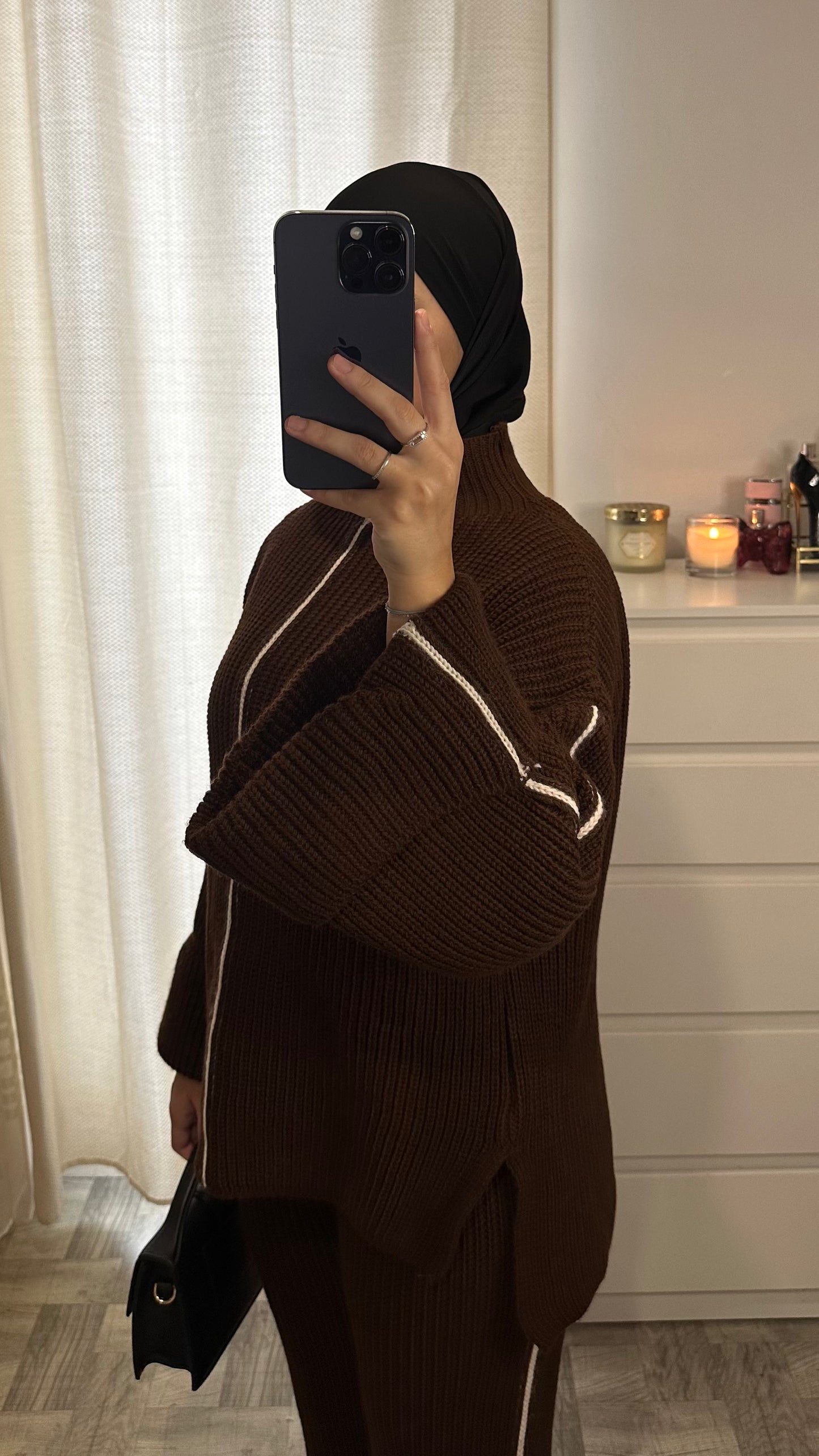Ensemble en laine Marron