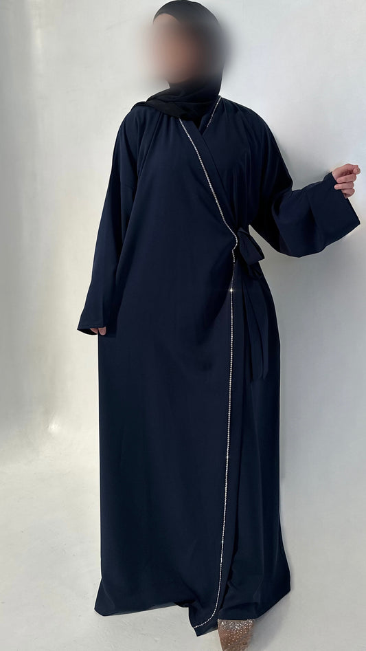 Robe strass bleu nuit