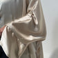 Kimono satin liseret Beige