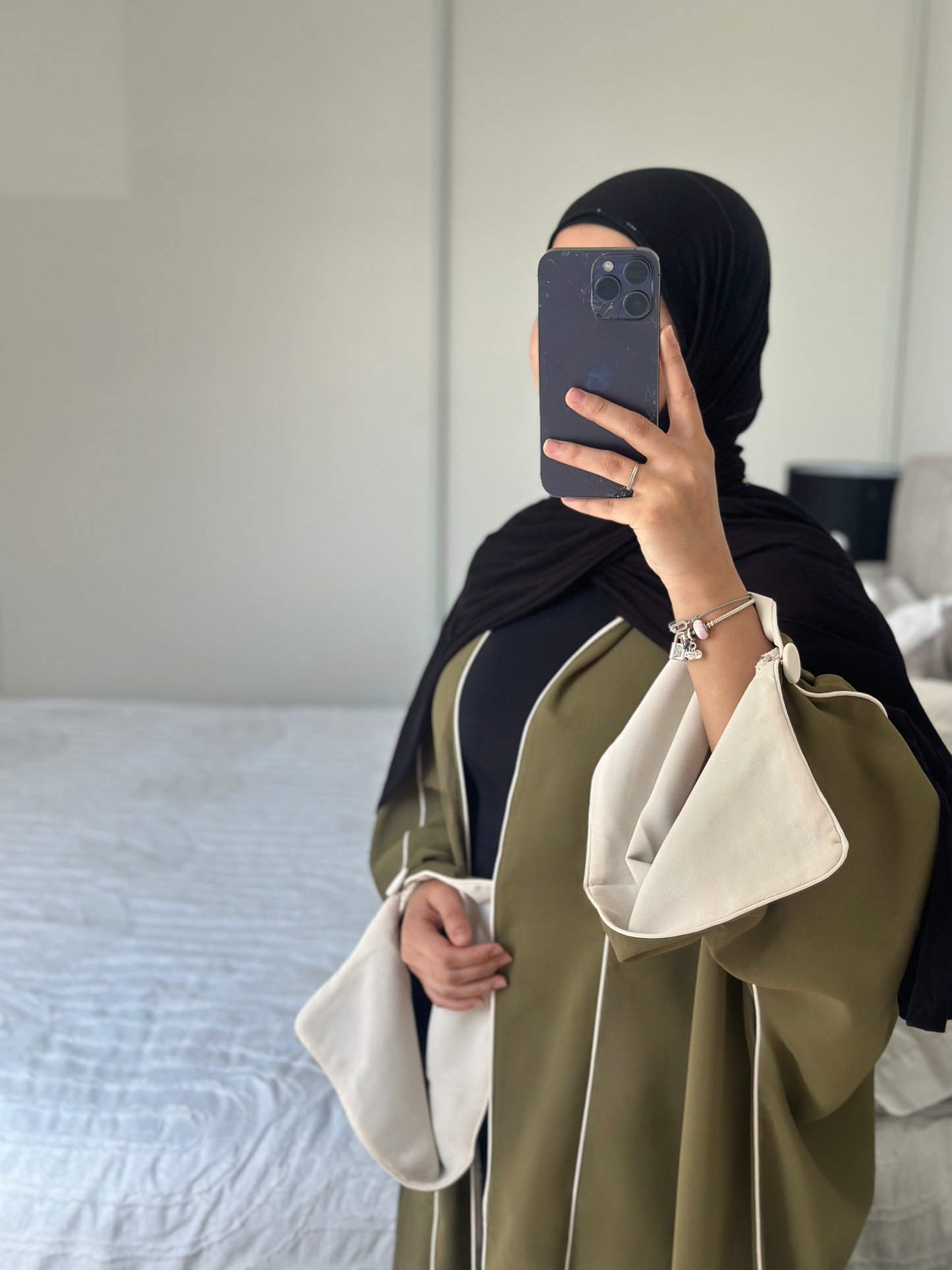 Kimono NOUR - Kaki/ Beige
