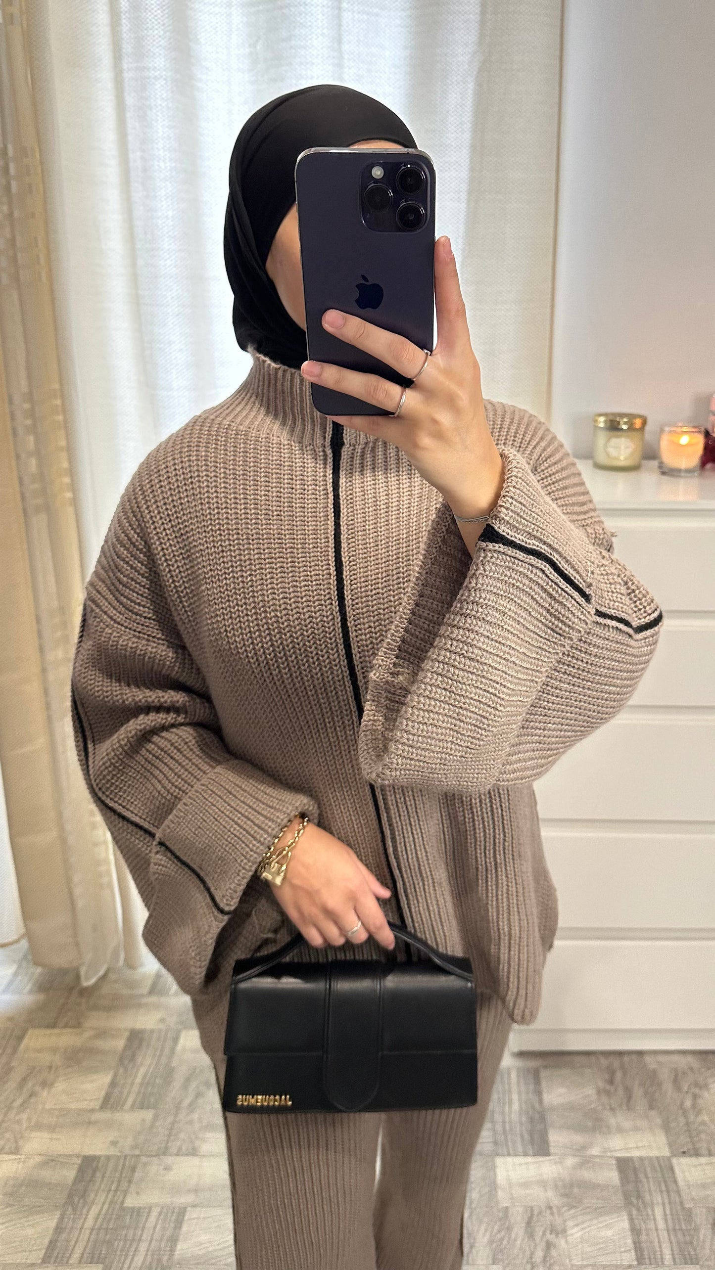 Ensemble en laine Taupe