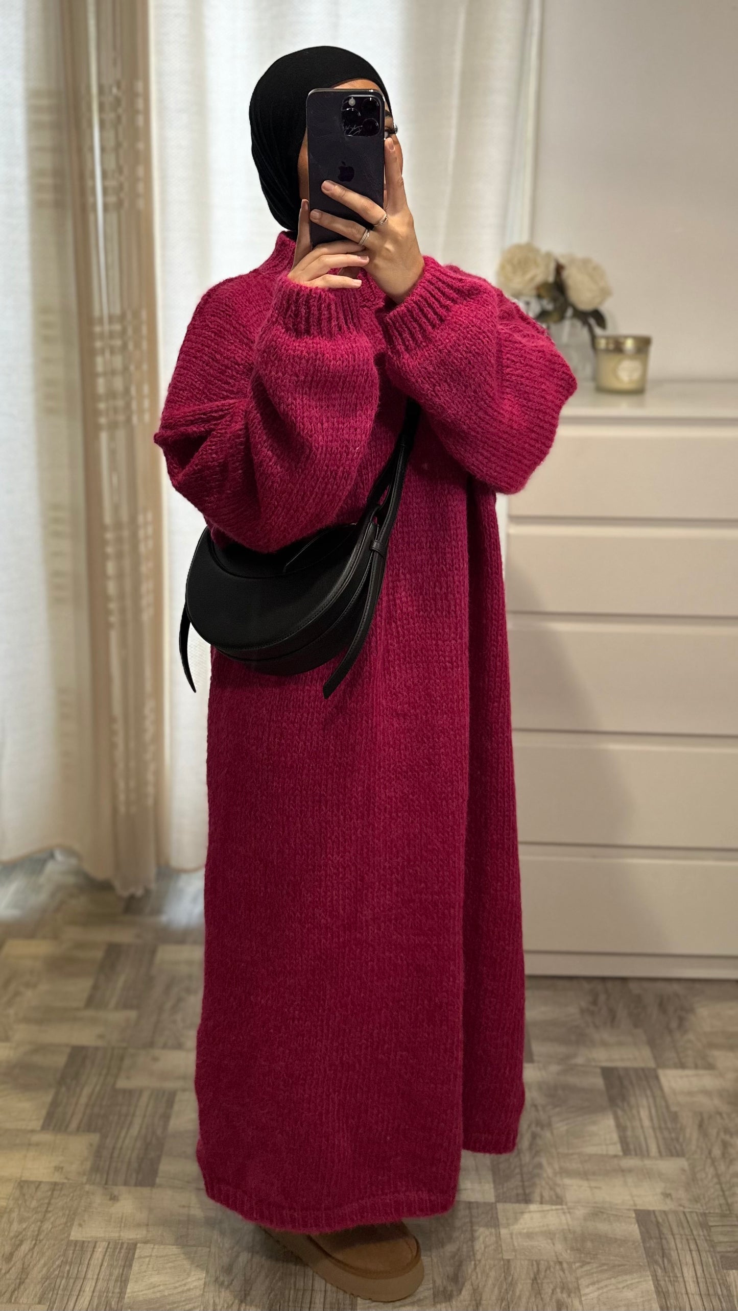 Robe Pull Oversize Rose