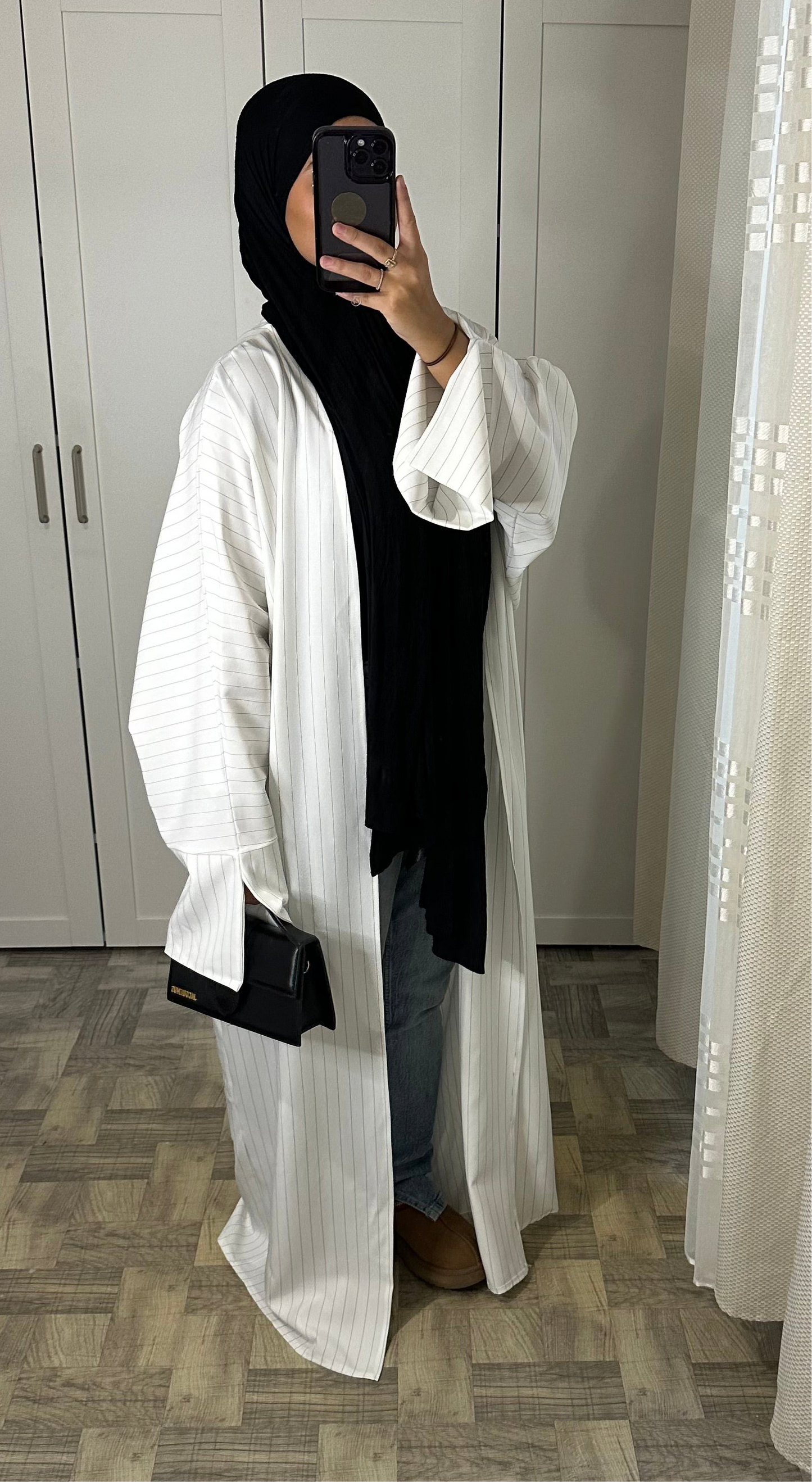 Kimono rayures Blanc
