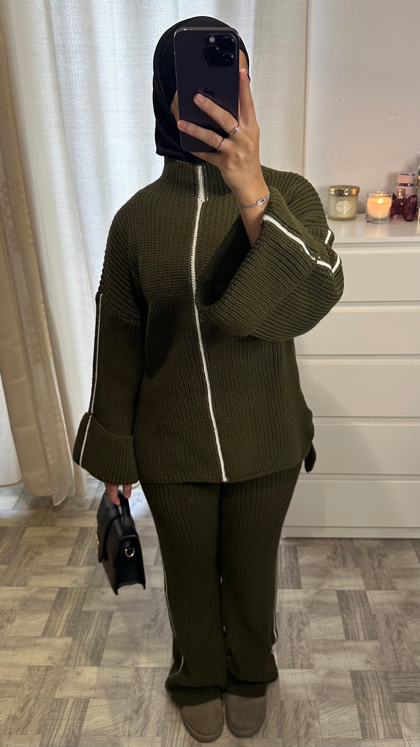 Ensemble en laine Vert