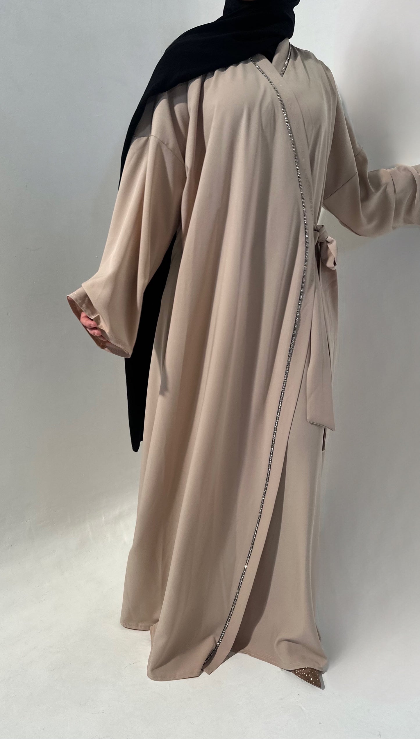 Robe strass beige