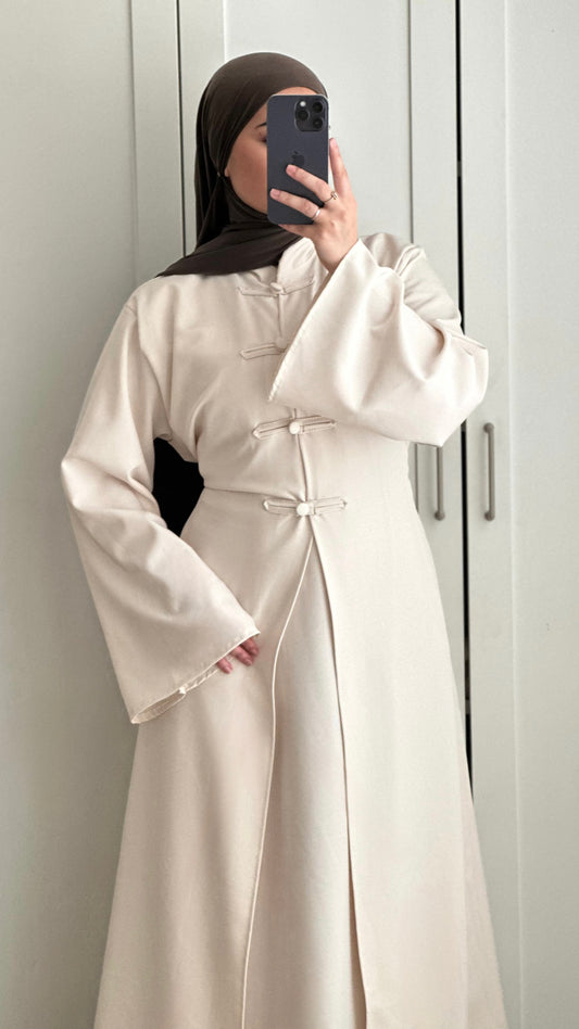 Abaya Harmonie - Écru