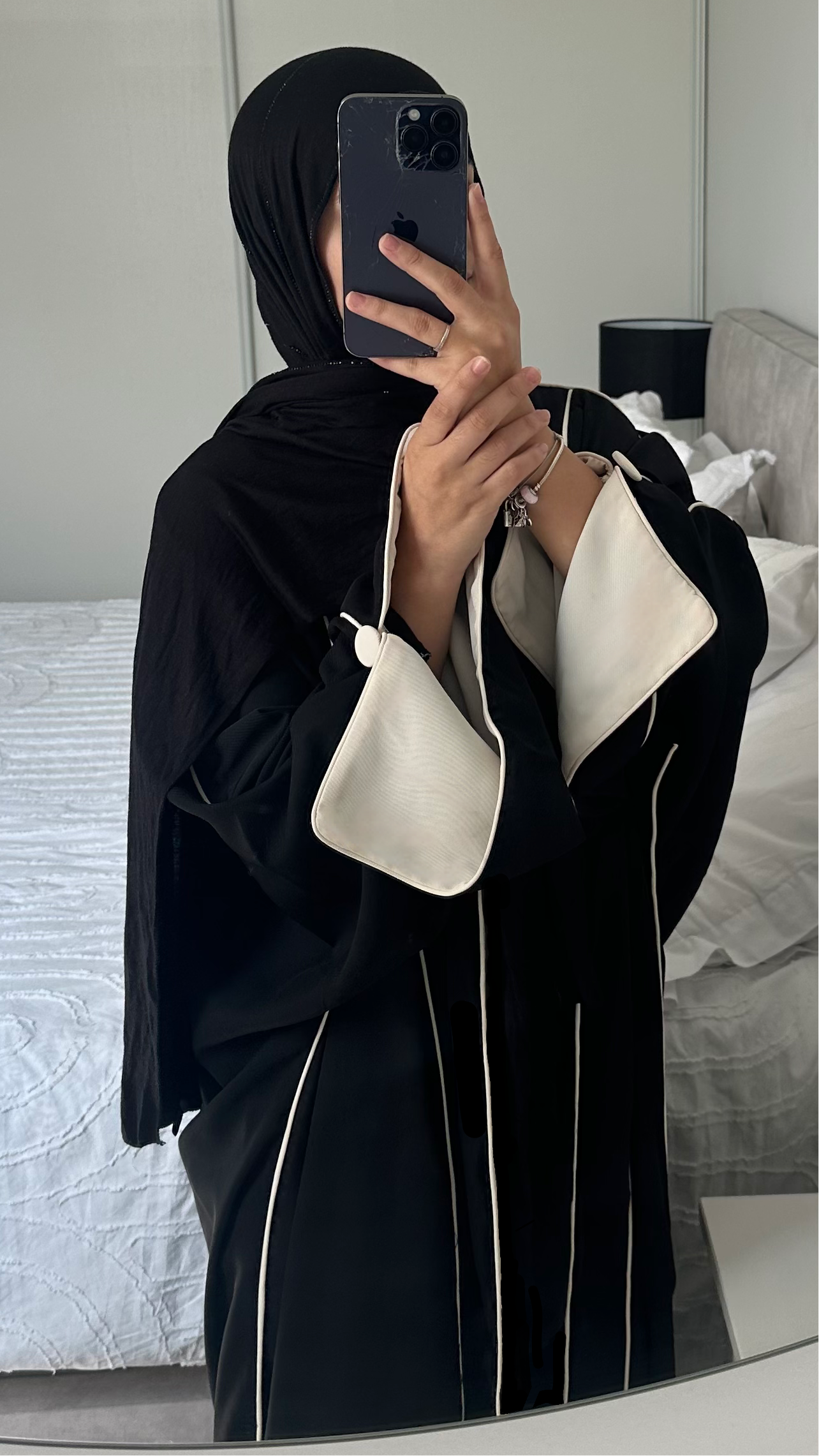 Kimono NOUR - Noir/Beige