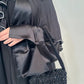 Kimono satin liseret Noir