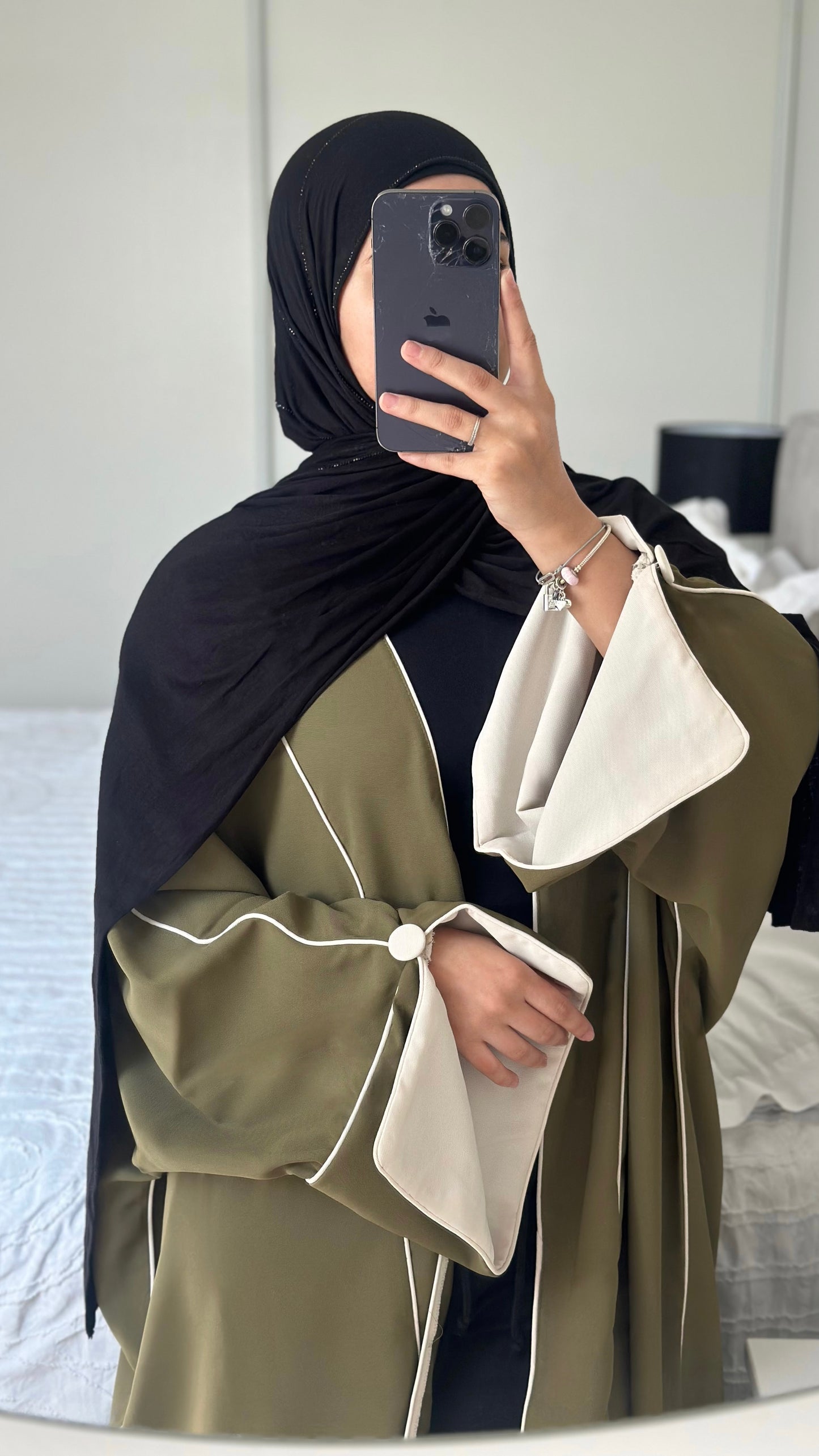 Kimono NOUR - Kaki/ Beige