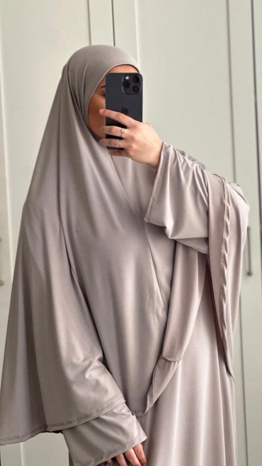 Ensemble khimar - Gris