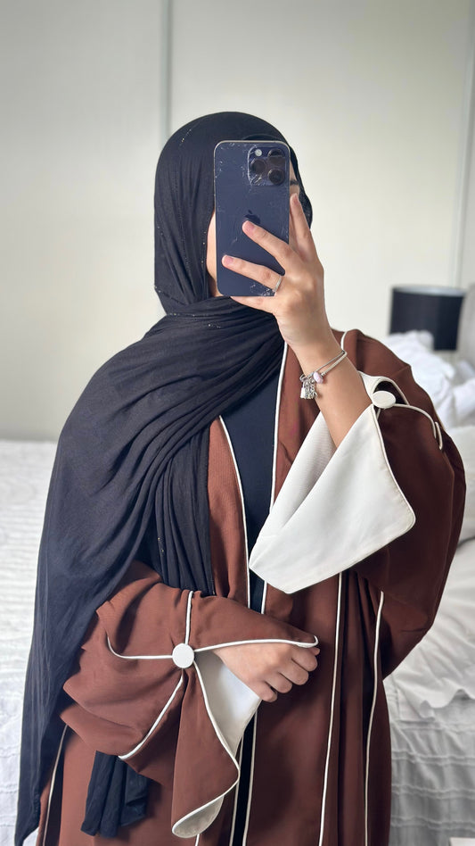 Kimono NOUR - Marron/ Beige