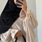 Abaya tulip sleeve BLACK