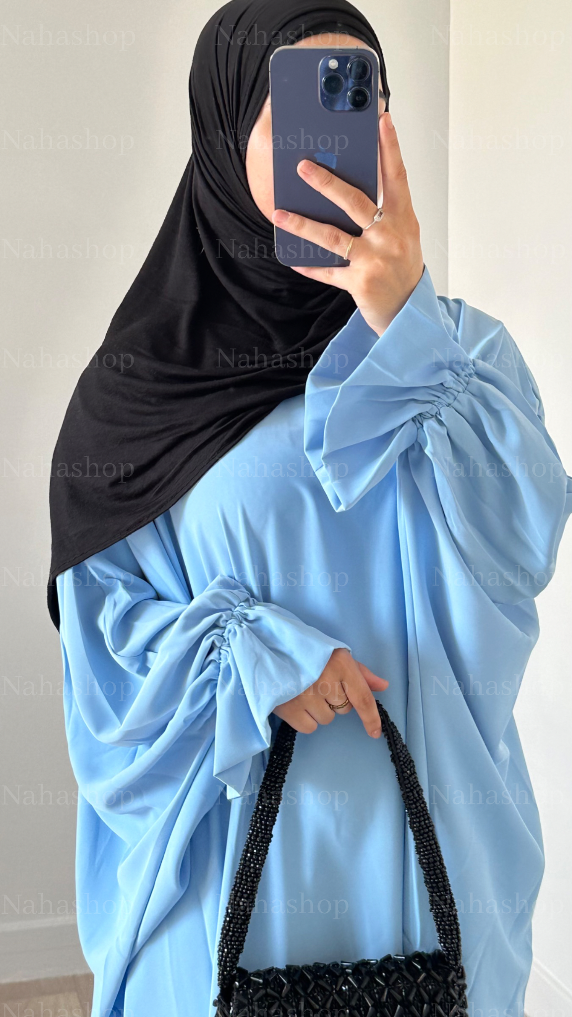 Abaya tulip sleeve BLACK