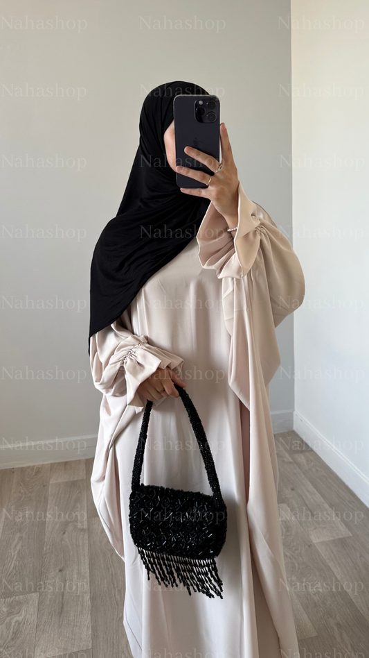 Abaya tulip sleeve BLACK