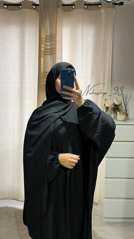 Abaya voile intégré NOIR