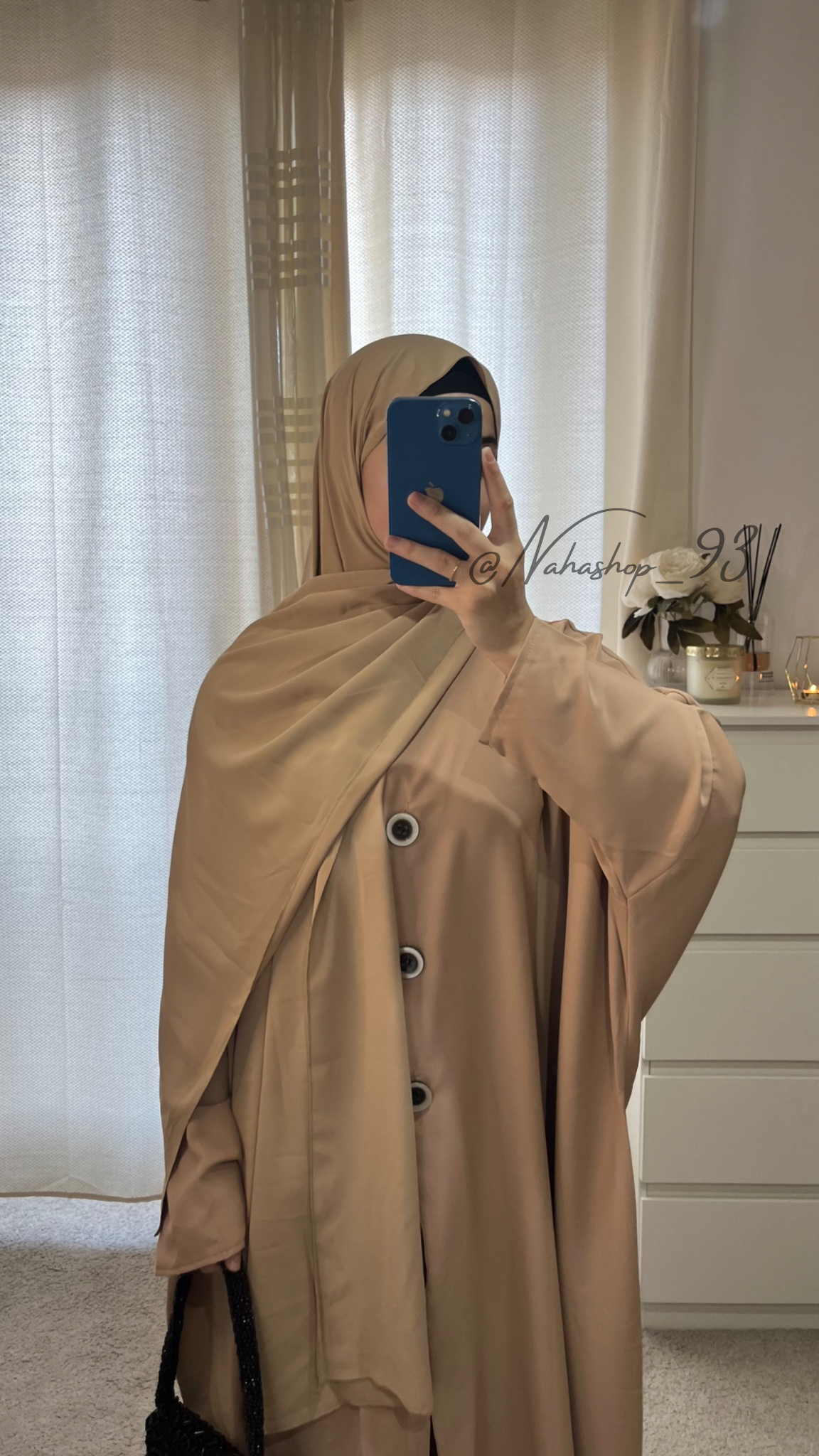 CAMEL LIGHT Medina silk button kimono