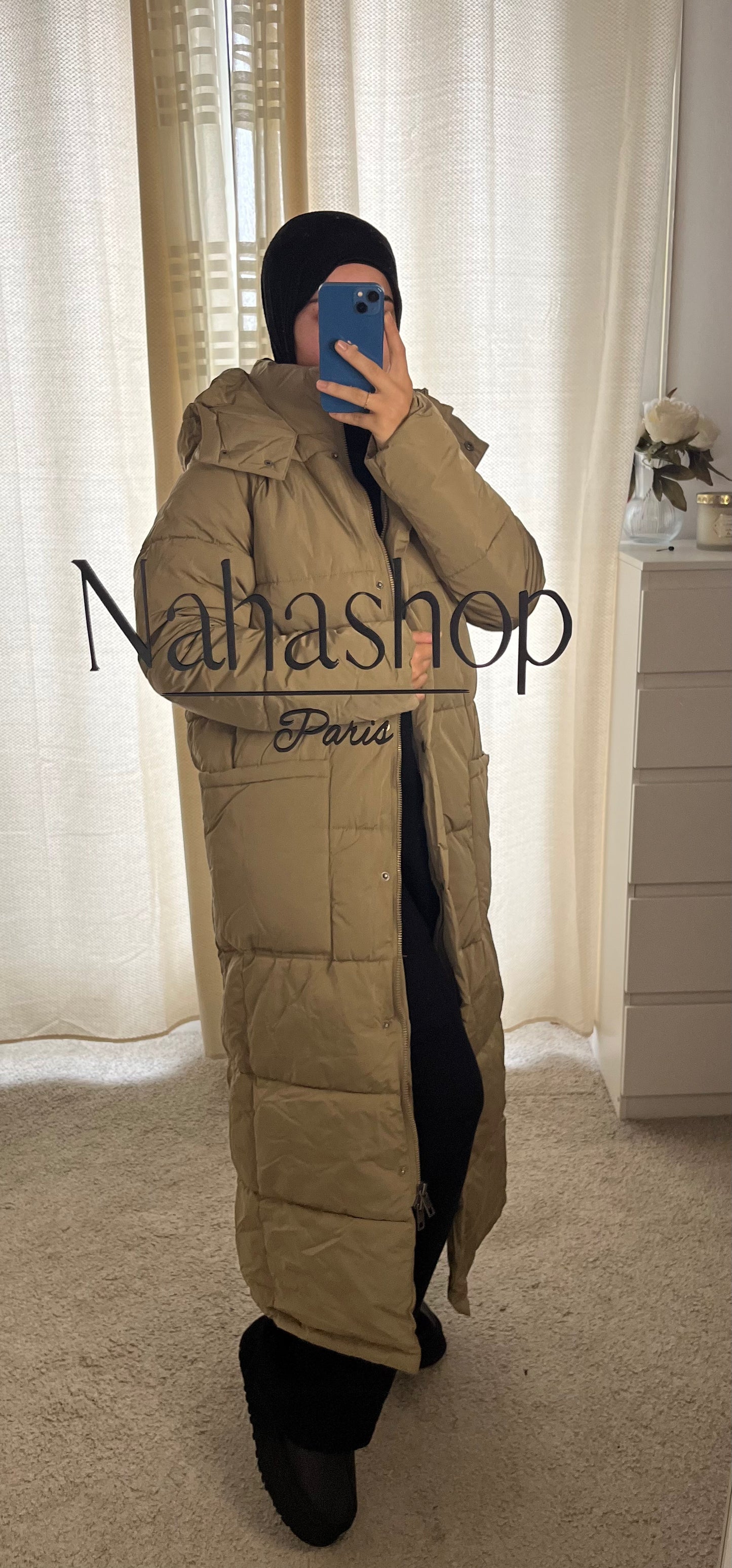 Long down jacket GREEN