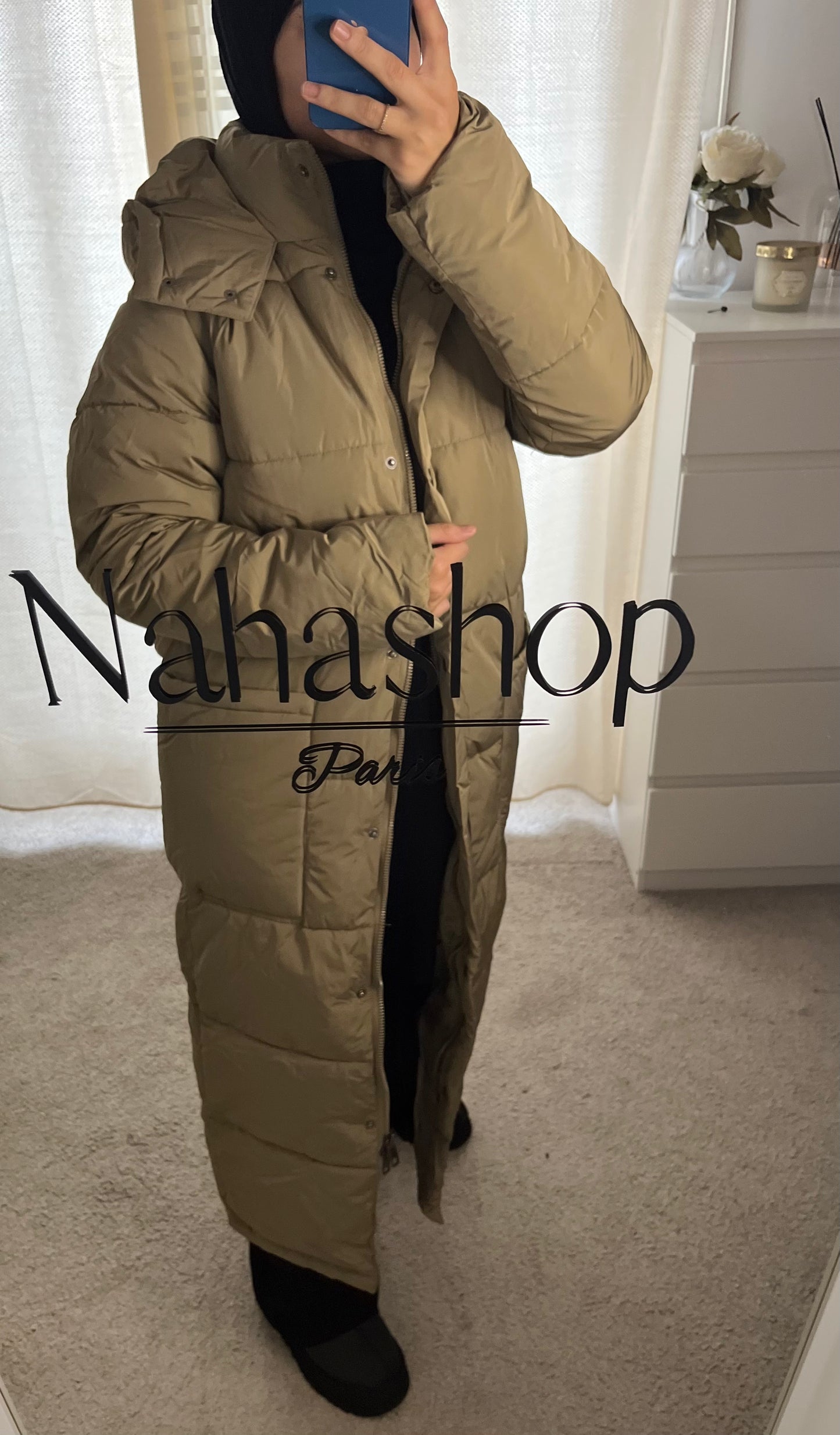 Long down jacket GREEN