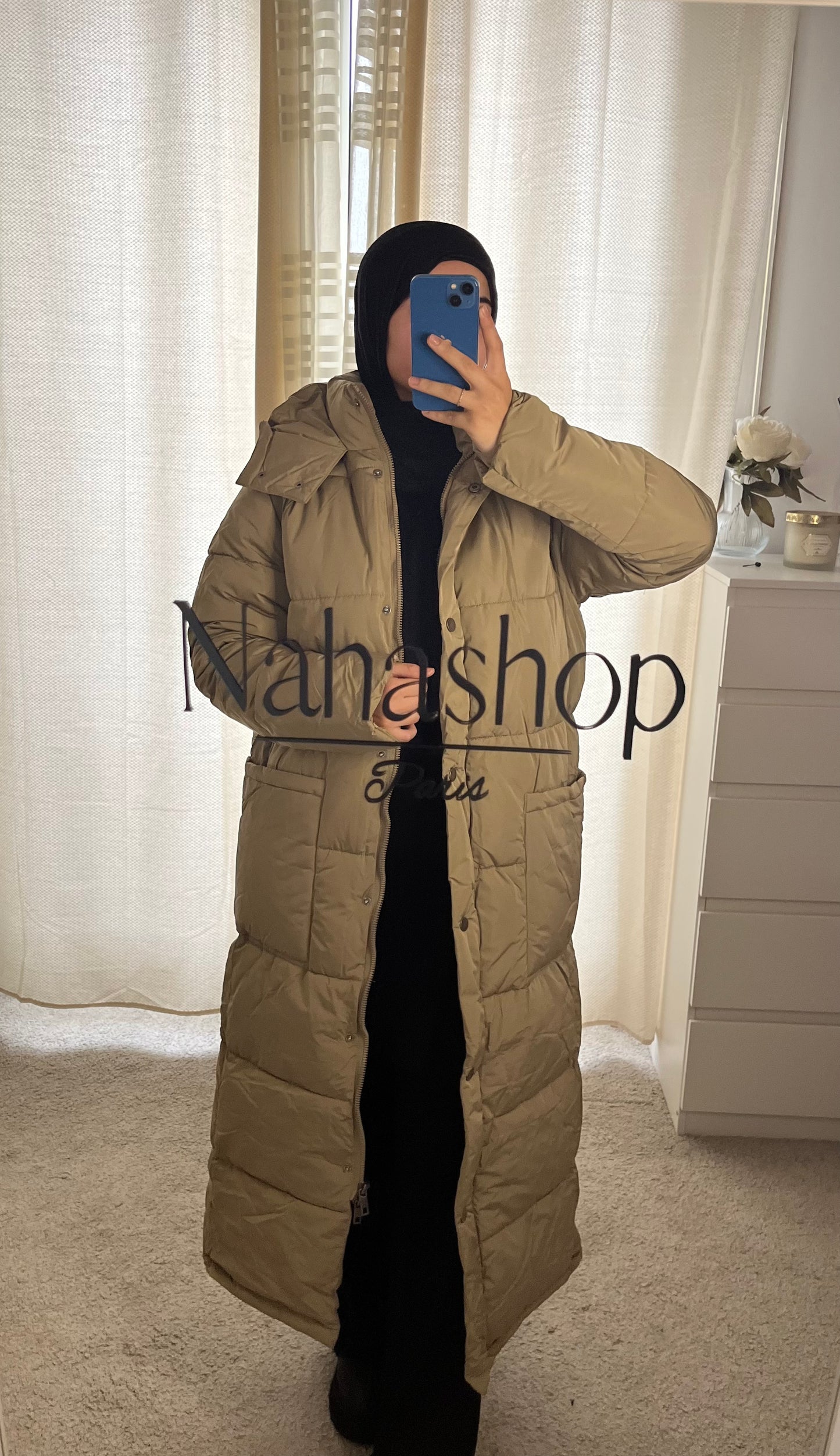 Long down jacket GREEN