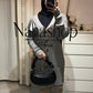 Ensemble en maille bouton TAUPE