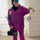 Ensemble en maille violet