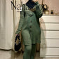 Ensemble en maille bouton VERT