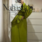 Abaya manche tulipe VERT OLIVE