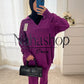 Ensemble en maille violet