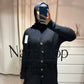 Ensemble en maille bouton NOIR