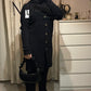 Ensemble en maille bouton NOIR